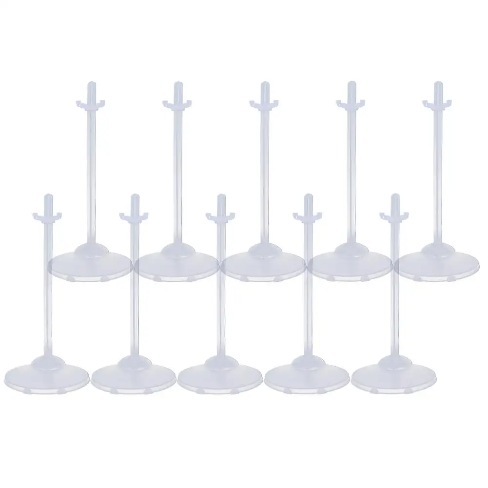 

New 10PCS/Set Doll Stand White Movable Adjustable Doll Display Holder Doll Holding Stands Doll Supports Display Racks