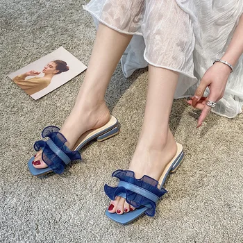 Lace Ruffle Open Toe Slippers Women Shoes Summer Low Heel Slides Candy Colors Slippers Women Elegant Outside Slides 2020 
Lace Ruffle Open Toe Slippers Women Shoes Summer Low Heel Slides Candy Colors Slippers Women Elegant Outside Slides 2020