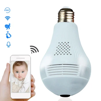 Mini IP Camera 360 Degree LED Light 960P Wireless Panoramic Home Security Security WiFi CCTV Fisheye Bulb Lamp Two Ways Audio
Mini IP Camera 360 Degree LED Light 960P Wireless Panoramic Home Security Security WiFi CCTV Fisheye Bulb Lamp Two Ways Audio