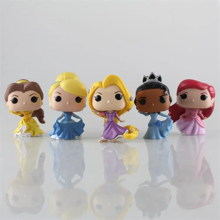Funko Pop Ariel Belle Cinderella Rapunzel Tiana Action Figure Model Toy Disney 