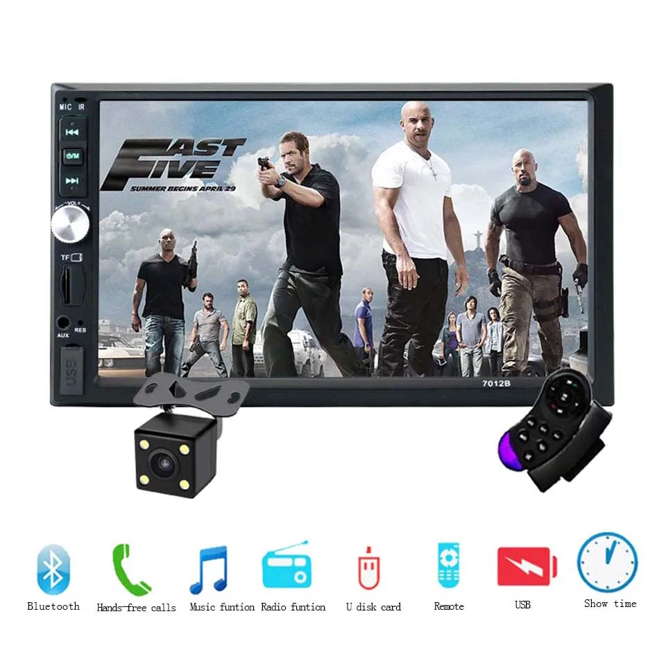 2 Din автомобильное радио 7 "сенсорный экран авто мультимедийный плеер 1080P Full HD 2din
