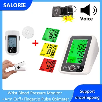 Arm Blood Pressure Monitor BP Sphygmomanometer Pressure Meter Tonometer Fingertip Pulse Oximeter Gauging Pulse Rate Blood Oxygen
Arm Blood Pressure Monitor BP Sphygmomanometer Pressure Meter Tonometer Fingertip Pulse Oximeter Gauging Pulse Rate Blood Oxygen