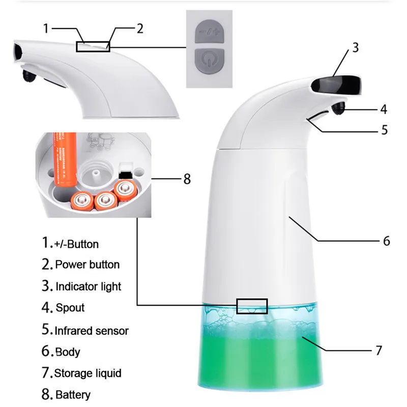Intelligent Liquid Soap Dispenser Automatic Touchless Induction Foam Infrared Sensor Hand Washing Bathroom Tools
Intelligent Liquid Soap Dispenser Automatic Touchless Induction Foam Infrared Sensor Hand Washing Bathroom Tools