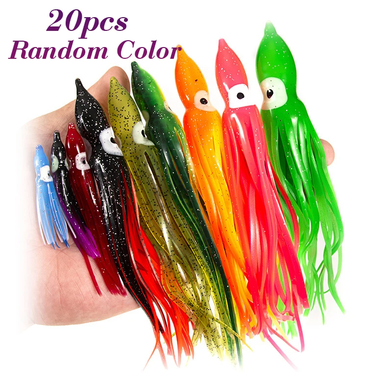 20pcs Silicone Squid Skirts Lures Artificial Soft Worm Fishing Baits Colorful 5/6/9/10cm Octopus Soft Fishing Tools Pesca Iscas
20pcs Silicone Squid Skirts Lures Artificial Soft Worm Fishing Baits Colorful 5/6/9/10cm Octopus Soft Fishing Tools Pesca Iscas