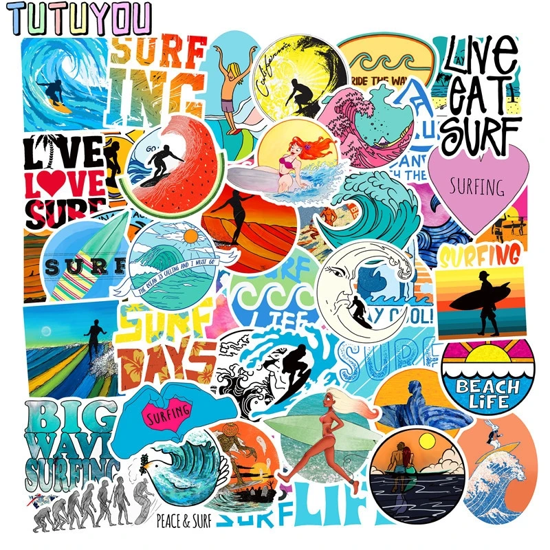 PC2050 50pcs/set Summer Beach Cool Surfing Scrapbooking Stickers Decal For Guitar Laptop Luggage Car Fridge Graffiti Sticker
PC2050 50pcs/set Summer Beach Cool Surfing Scrapbooking Stickers Decal For Guitar Laptop Luggage Car Fridge Graffiti Sticker