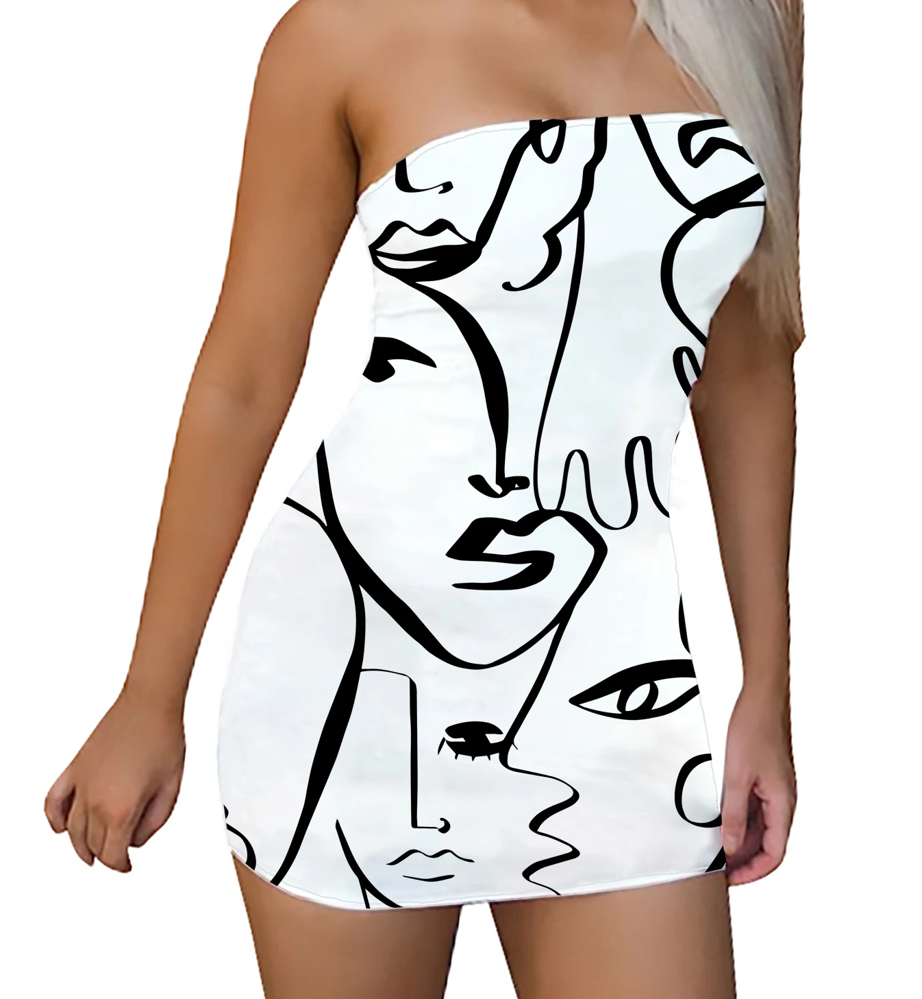 Summer Women Art Faces Sublimation Printing Bodycon Sundress Strapless Stretchy Sexy Off Shoulder Tube Dress
Summer Women Art Faces Sublimation Printing Bodycon Sundress Strapless Stretchy Sexy Off Shoulder Tube Dress