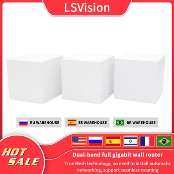 LSVision AC1200M DualBand Mesh Router whole home cover Gigabit router with 2.4G/5G APP control home router Wireless repeater
LSVision AC1200M DualBand Mesh Router whole home cover Gigabit router with 2.4G/5G APP control home router Wireless repeater