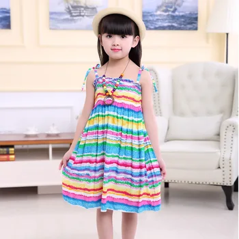 Teenage Girls Dresses with Necklace 2019 Summer Beach Flower Princess Rainbow Sling Dress for Baby Girls 3-12Y Children Clothing
Teenage Girls Dresses with Necklace 2019 Summer Beach Flower Princess Rainbow Sling Dress for Baby Girls 3-12Y Children Clothing