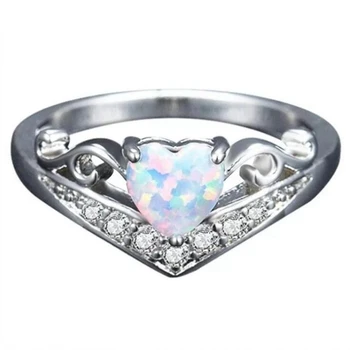 5Pcs Hot sell fashion heart shaped opal ring Women engagement Get married jewelry gift Rings size 6-10 G-70
5Pcs Hot sell fashion heart shaped opal ring Women engagement Get married jewelry gift Rings size 6-10 G-70