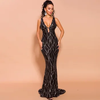 JS864J-2019 sexy black V-Neck long evening dress dress
JS864J-2019 sexy black V-Neck long evening dress dress