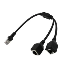 24cm Black RJ45 Male to 2 Female Splitter Ethernet LAN Network Extender Adapter Connector Extension Cable for Switch ADSL Router
24cm Black RJ45 Male to 2 Female Splitter Ethernet LAN Network Extender Adapter Connector Extension Cable for Switch ADSL Router