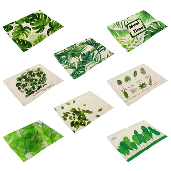 8Pcs Nordic Rectangle Placemat Tropical Green Palm Leaves Cotton Linen Bowl Mat 67JB
8Pcs Nordic Rectangle Placemat Tropical Green Palm Leaves Cotton Linen Bowl Mat 67JB
