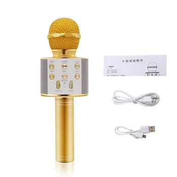 Wireless Bluetooth Microphone Handheld Microphone Home KTV Music Playing built in Bluetooth speaker Portable Microphone
Wireless Bluetooth Microphone Handheld Microphone Home KTV Music Playing built in Bluetooth speaker Portable Microphone