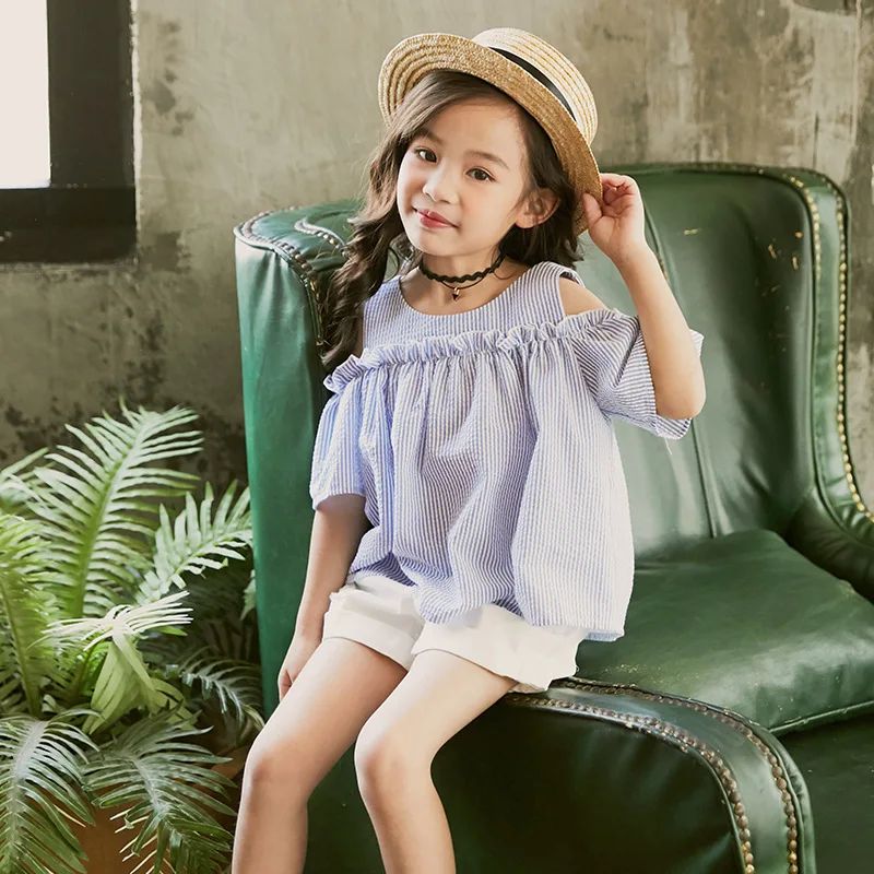 2019 Summer Korean-style Girls' Trousers Set Short Sleeve Denim Shorts CHILDREN'S Suit-Single Purchase
2019 Summer Korean-style Girls' Trousers Set Short Sleeve Denim Shorts CHILDREN'S Suit-Single Purchase