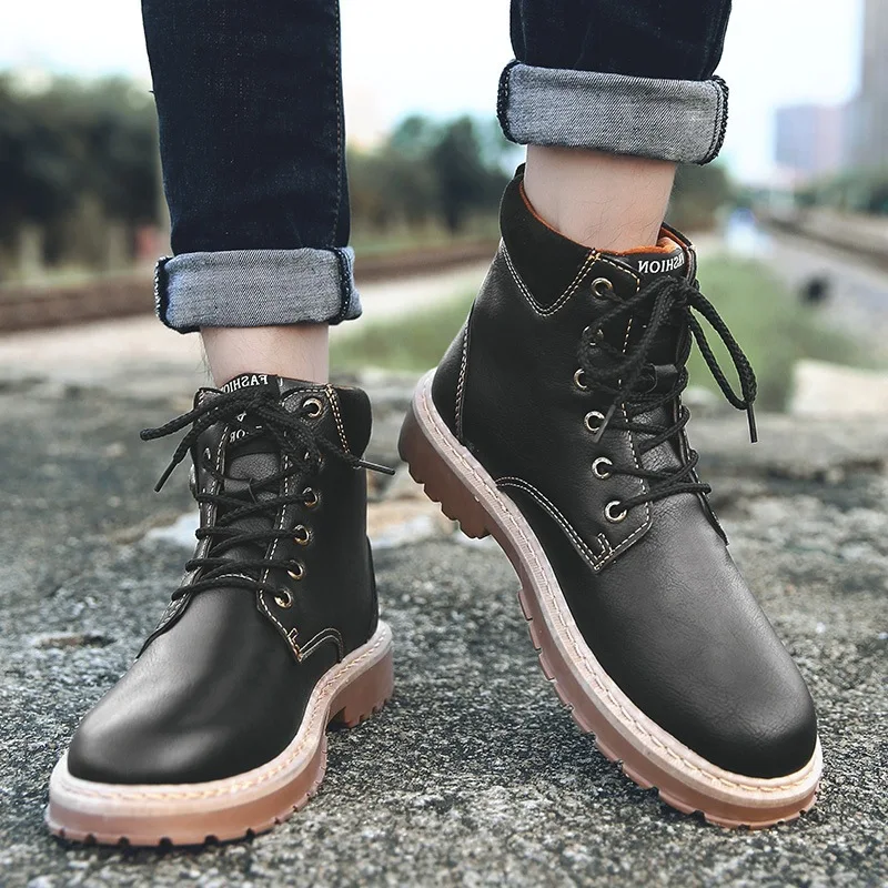 New Style Autumn And Winter New Style Fashion Men Leather Boots England Worker Boot Retro Trendy Shoes Men's Hight-top round-Toe
New Style Autumn And Winter New Style Fashion Men Leather Boots England Worker Boot Retro Trendy Shoes Men's Hight-top round-Toe