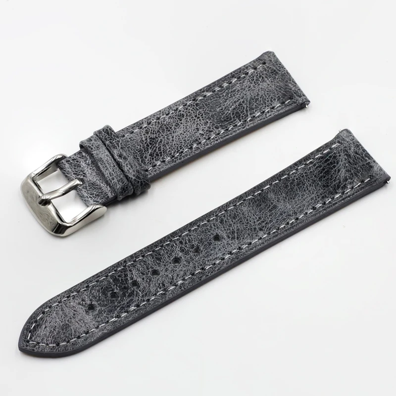 Ремешок для часов мужской кожаный браслет в ретро стиле аксессуары 18 мм 20 22 24