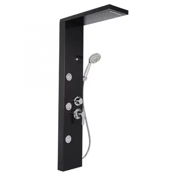 Stainless Steel Black Shower Panel Set Bathroom Showering Kit for Home Use Waterfall Spout Bath Shower Showering System
Stainless Steel Black Shower Panel Set Bathroom Showering Kit for Home Use Waterfall Spout Bath Shower Showering System