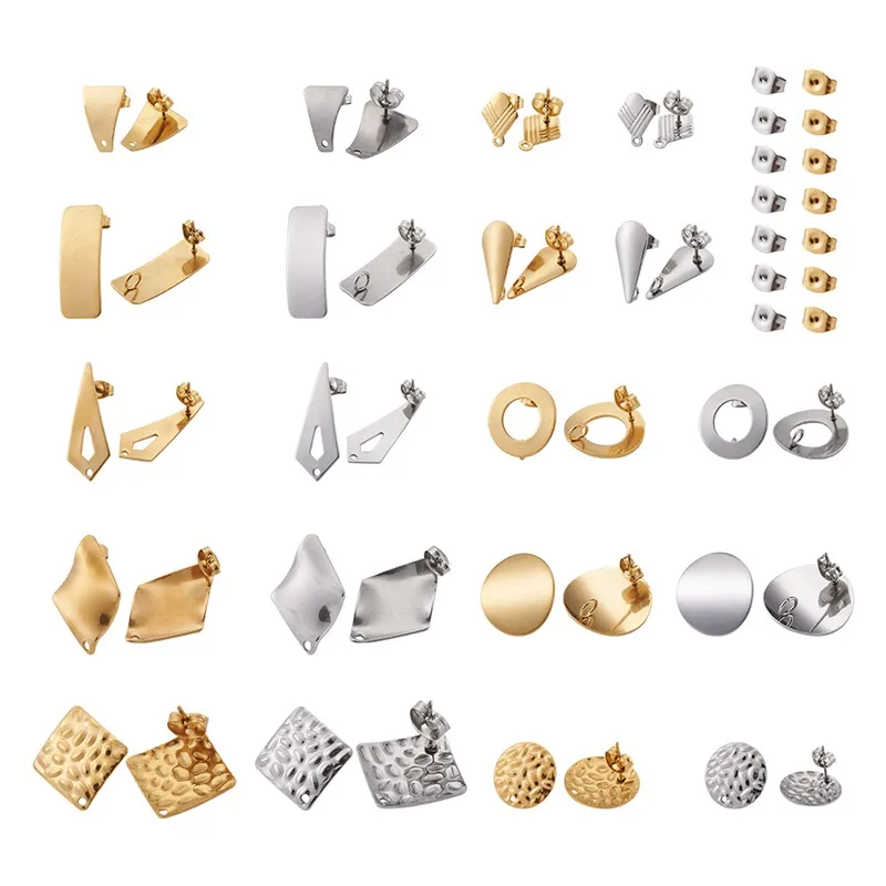 1 Box 304 Stainless Steel Stud Earring Findings with Loop and Ear Nuts/Earring Backs for Jewelry Making DIY Earring
1 Box 304 Stainless Steel Stud Earring Findings with Loop and Ear Nuts/Earring Backs for Jewelry Making DIY Earring