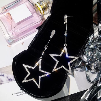New Earrings Fashion Jewelry Crystal Rhinestone Hollow Five-pointed Star Earrings For Women Statement Earrings 2019 Wholesale
New Earrings Fashion Jewelry Crystal Rhinestone Hollow Five-pointed Star Earrings For Women Statement Earrings 2019 Wholesale