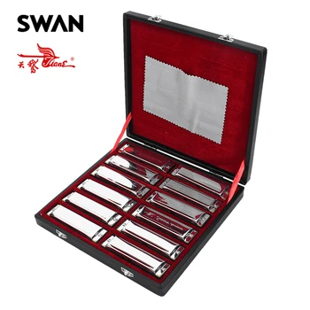 Swan 12PCS/Set 10 Holes Blues Harmonica Set 12 Keys ABCDEFG Ab Bb Db Eb Gb Key Musical Instruments Diatonic Harps SW1020-12T
Swan 12PCS/Set 10 Holes Blues Harmonica Set 12 Keys ABCDEFG Ab Bb Db Eb Gb Key Musical Instruments Diatonic Harps SW1020-12T
