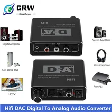 HIFI DAC Amp Digital To Analog Audio Converter Decoder 3.5mm AUX RCA Amplifier Adapter Toslink Optical Coaxial Output DAC 24bit HIFI DAC Amp Digital To Analog Audio Converter Decoder 3.5mm AUX RCA Amplifier Adapter Toslink Optical Coaxial Output DAC 24bit