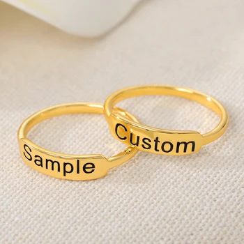 ICFTZWE Custom Name Gold Silver Forever Love Wedding Rings Couple Eternity Engagement Men Women Ring In Stainless Steel 
ICFTZWE Custom Name Gold Silver Forever Love Wedding Rings Couple Eternity Engagement Men Women Ring In Stainless Steel
