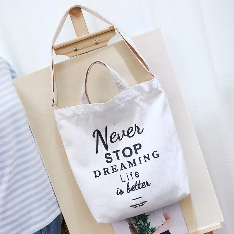 Korean-style New Style Canvas Bag Star Celebrity Style Printed Letter Shoulder Student School Bag Logo 
Korean-style New Style Canvas Bag Star Celebrity Style Printed Letter Shoulder Student School Bag Logo
