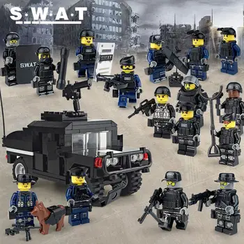 Military Forces Modern Swat Soldier Police City Military Weapons Figures Building Block Mini Toys
Military Forces Modern Swat Soldier Police City Military Weapons Figures Building Block Mini Toys