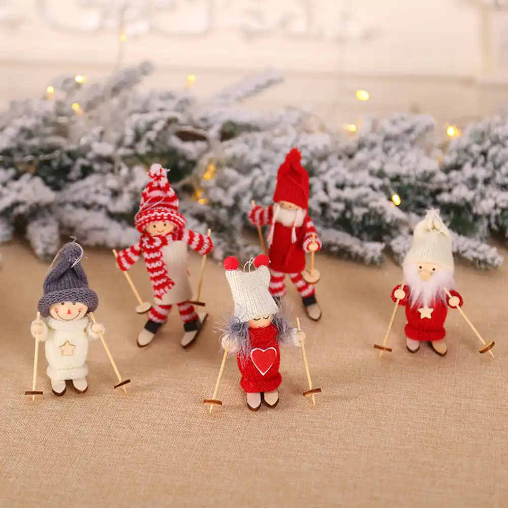 for home wooden christmas tree ornaments xmas gift for kids