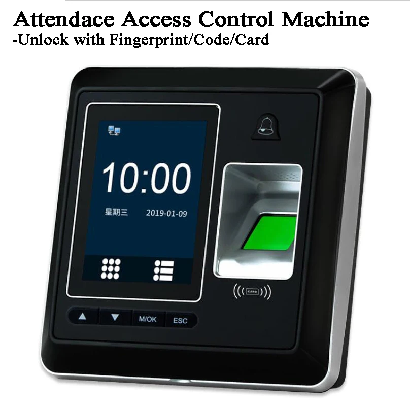 Office Time Attendance Access System Biometric Fingerprint/RFID Card/Password/Code TCP/IP/Wifi/USB/rs485 Port data up/download
Office Time Attendance Access System Biometric Fingerprint/RFID Card/Password/Code TCP/IP/Wifi/USB/rs485 Port data up/download