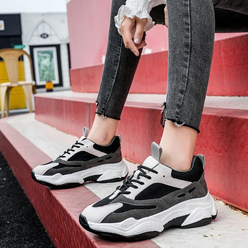 2019 Thick Bottomed Large Size Panda INS Dad Shoes Women's Genuine Leather Versatile Popular WOMEN'S Shoes Low Top Viscose Shoes
2019 Thick Bottomed Large Size Panda INS Dad Shoes Women's Genuine Leather Versatile Popular WOMEN'S Shoes Low Top Viscose Shoes