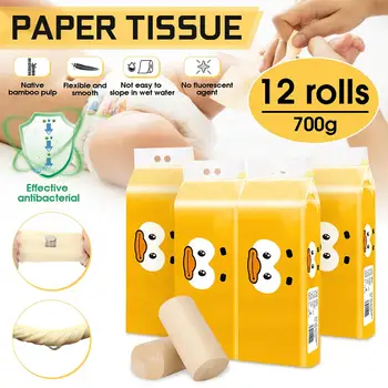 12 Rolls Portable Toilet Paper Household wholesale Toilet Paper Pure Natural Coreless Bath Paper Tissue for Bamboo Protoplasm
12 Rolls Portable Toilet Paper Household wholesale Toilet Paper Pure Natural Coreless Bath Paper Tissue for Bamboo Protoplasm