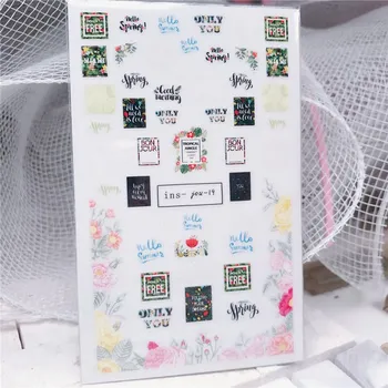 1 Sheet Nail Art Stickers Mixed English/Cute Patterns Nail Transfer Sticker Paper for DIY Nail Decorations Libai Japanese Style
1 Sheet Nail Art Stickers Mixed English/Cute Patterns Nail Transfer Sticker Paper for DIY Nail Decorations Libai Japanese Style