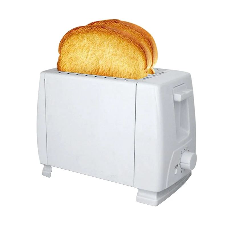 Home Appliances Electric Bun Toaster Household Stainless Steel 2 Slices Toaster Bread Machine(US Plug)
