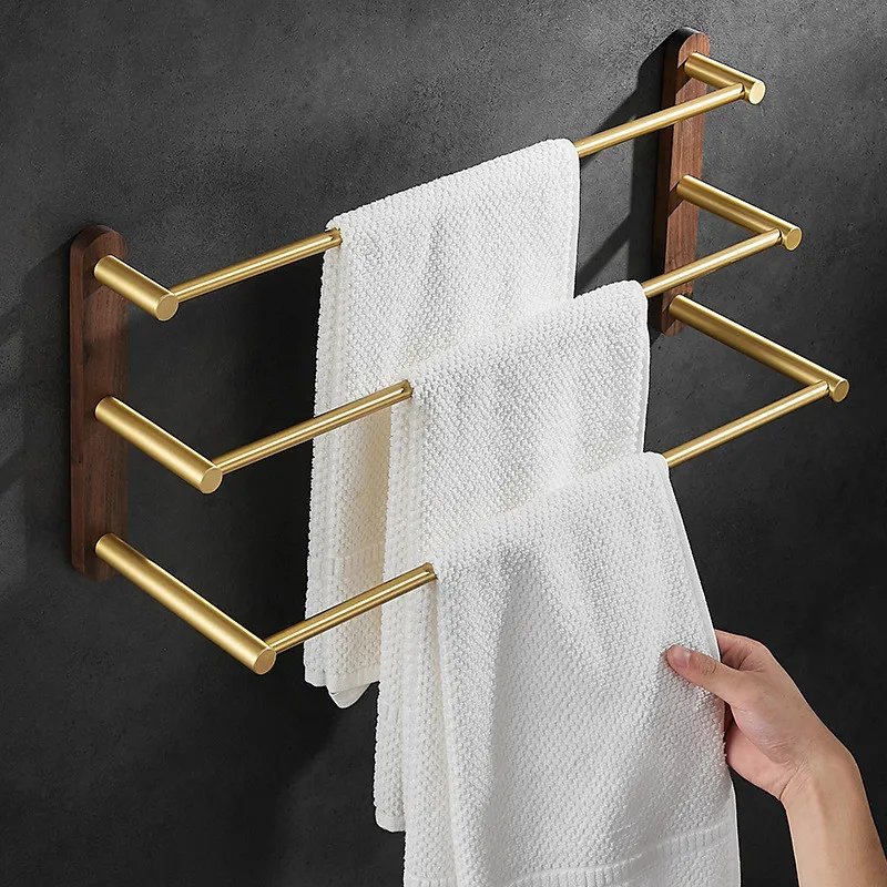 Bathroom Towel Hanger Nail Free 38-58 CM Towel Rack Wood and Aluminum Brushed Gold Towel Bar Rail Two/Three Bars Towel Holder
Bathroom Towel Hanger Nail Free 38-58 CM Towel Rack Wood and Aluminum Brushed Gold Towel Bar Rail Two/Three Bars Towel Holder