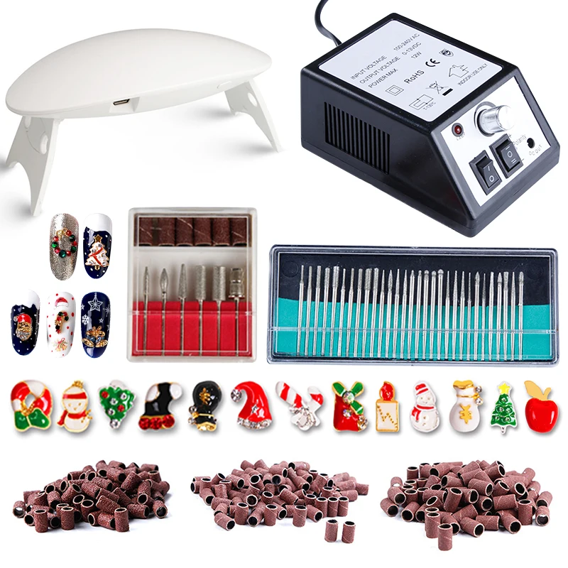 Nail Set for LED Nail Lamp Kit with 20000RPM Nail drill Machine Nail lamp 3d Santa Rhinestone Kit Nail Art Decoration Tools
Nail Set for LED Nail Lamp Kit with 20000RPM Nail drill Machine Nail lamp 3d Santa Rhinestone Kit Nail Art Decoration Tools