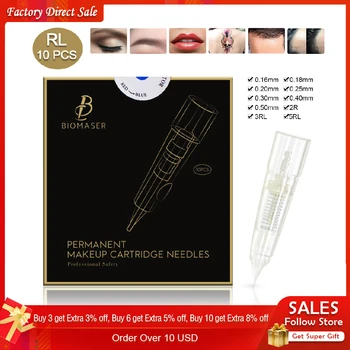Biomaser Tattoo Needles Permanent Makeup Cartridge Needle For Tattoo Machine Kit Eyebrow Tattoo Lip With 1R,2R,3R,5R Microneedle
Biomaser Tattoo Needles Permanent Makeup Cartridge Needle For Tattoo Machine Kit Eyebrow Tattoo Lip With 1R,2R,3R,5R Microneedle