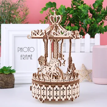 DIY Carousel Music Box Mechanism Wooden Home decoration accessories Creative March 8th birthday Gift Gift For Wife
DIY Carousel Music Box Mechanism Wooden Home decoration accessories Creative March 8th birthday Gift Gift For Wife