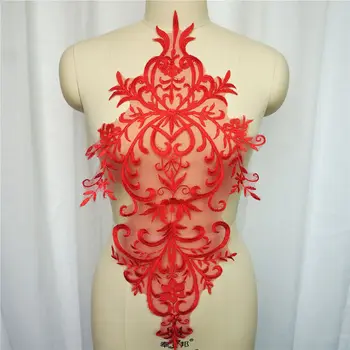 Red Lace Fabric Embroidered Wedding Gown Appliques Baroque Trims Collar Mesh Sew On Patches For Dress DIY Decoration
Red Lace Fabric Embroidered Wedding Gown Appliques Baroque Trims Collar Mesh Sew On Patches For Dress DIY Decoration