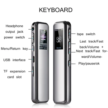 Mini 6D Curved Surface Recorder USB Rechargeable Digital Voice Recorder ScreenHD Voice Recorder MP3 Player For Meeting Recording
Mini 6D Curved Surface Recorder USB Rechargeable Digital Voice Recorder ScreenHD Voice Recorder MP3 Player For Meeting Recording