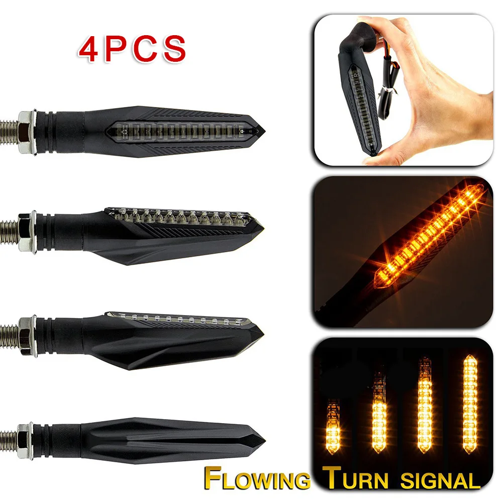 10mm Hole Universal 12V 4pcs Motorcycle LED Turn Signal Indicator Light Flowing Waterproof Accessories
10mm Hole Universal 12V 4pcs Motorcycle LED Turn Signal Indicator Light Flowing Waterproof Accessories
