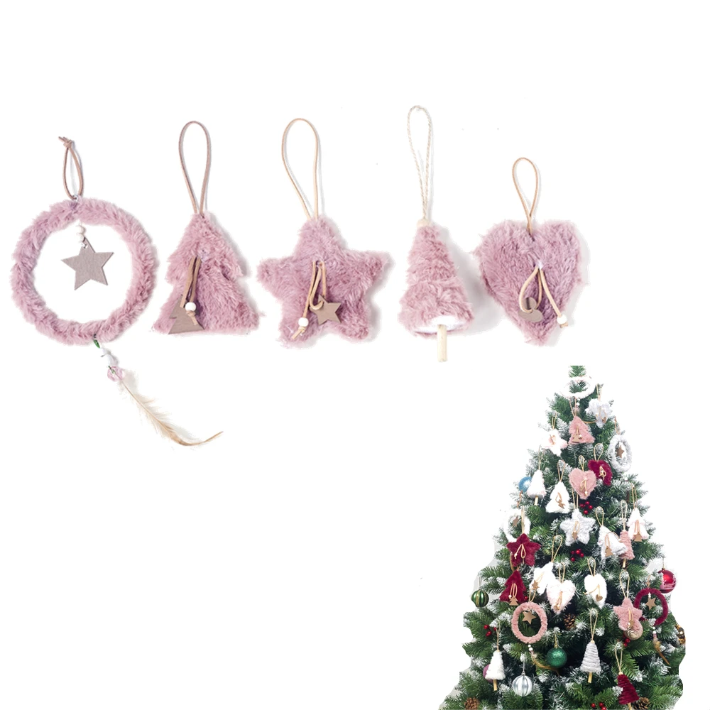 5pcs/set Christmas Tree Decorations Plush Pink Hanging Pendant Christmas Ornaments Christmas Decorations for Home New Year 2020
5pcs/set Christmas Tree Decorations Plush Pink Hanging Pendant Christmas Ornaments Christmas Decorations for Home New Year 2020