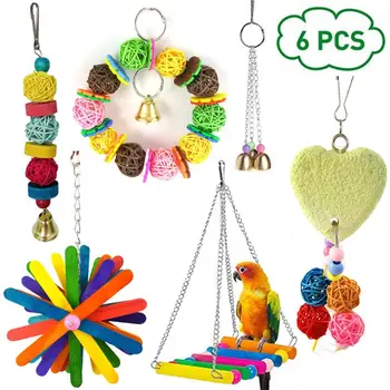 1 Set Bird Parrot Swing Chew Toys Pet Cage Hanging Hammock for Parakeets Finches Love Birds 
1 Set Bird Parrot Swing Chew Toys Pet Cage Hanging Hammock for Parakeets Finches Love Birds