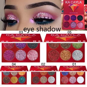 6-color Diamond Sequin Eyeshadow Palette Glitter Pearlescent Eyeshadow Easy To Apply Makeup Without Smudging Eye Shadow
6-color Diamond Sequin Eyeshadow Palette Glitter Pearlescent Eyeshadow Easy To Apply Makeup Without Smudging Eye Shadow