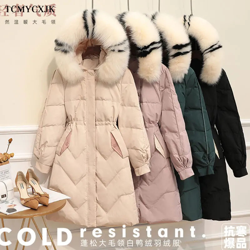 Down Coat Women Long Parka Jacket 2020 Winter New Korean Fashion Natural Raccoon Fur Collar Jackets Women's Slim Slimming Coats
Down Coat Women Long Parka Jacket 2020 Winter New Korean Fashion Natural Raccoon Fur Collar Jackets Women's Slim Slimming Coats