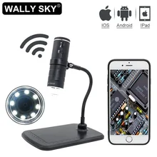 Digital Wifi Microscope 1000X with 8 adjustable LED lights Illumination for Android IOS IPad PC Endoscope with Bracket Mobile Ph
Digital Wifi Microscope 1000X with 8 adjustable LED lights Illumination for Android IOS IPad PC Endoscope with Bracket Mobile Ph
