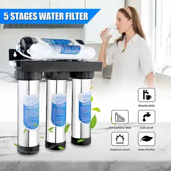 Stainless Steel 5-Stage Water Filters Kitchen Home Water Purifier Filter System Direct Drink Faucet Household Water Ultra-filter
Stainless Steel 5-Stage Water Filters Kitchen Home Water Purifier Filter System Direct Drink Faucet Household Water Ultra-filter