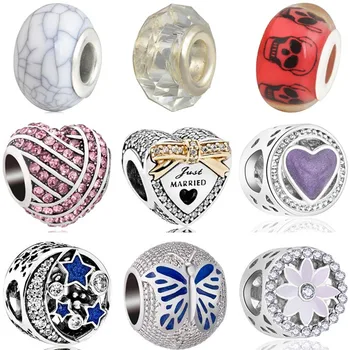 Simple Style Crystal Bow Bird Crack Moon Hat Butterfly Heart Beads Fit Pandora Charms Bracelets & Bangles for Women DIY Jewelry
Simple Style Crystal Bow Bird Crack Moon Hat Butterfly Heart Beads Fit Pandora Charms Bracelets & Bangles for Women DIY Jewelry