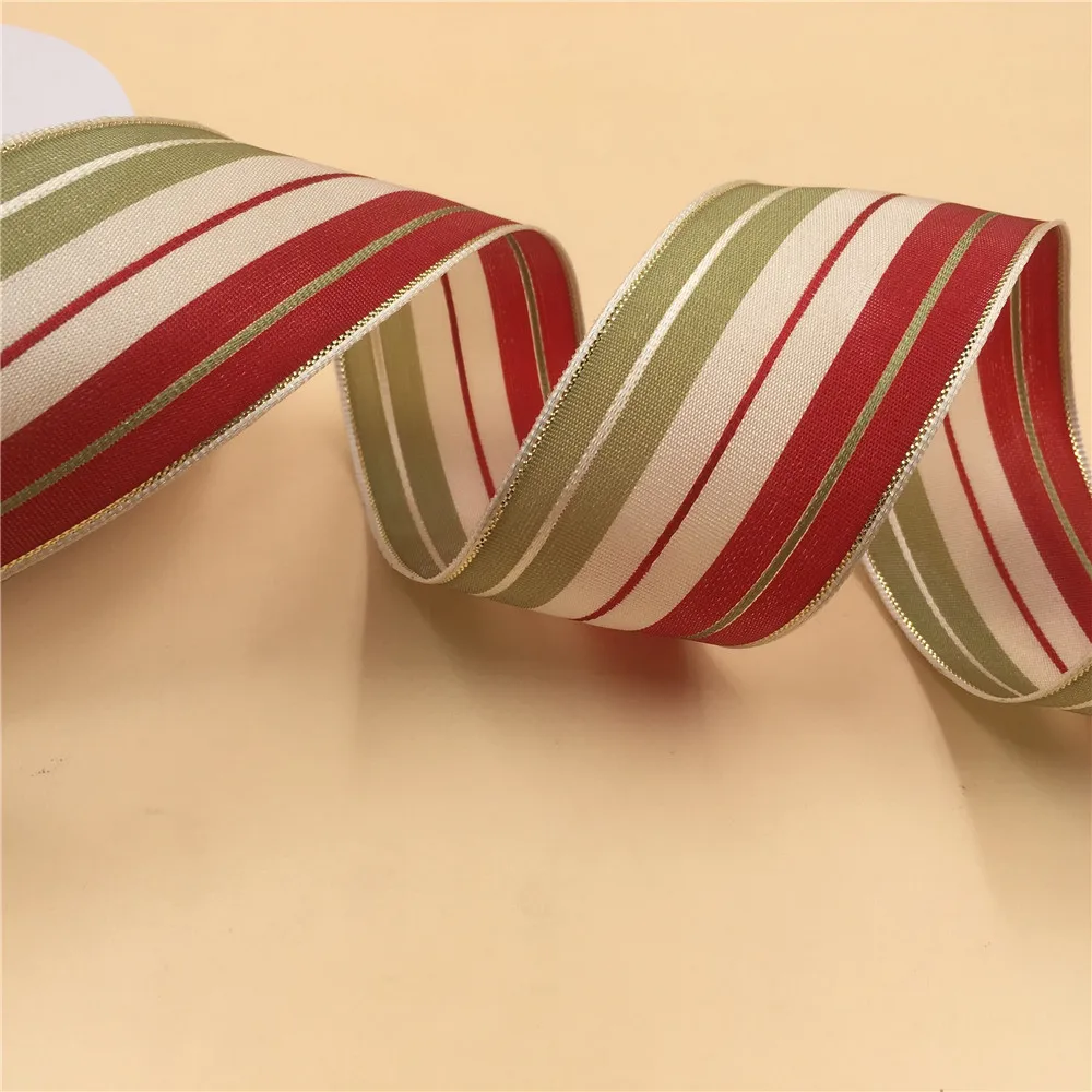 38MM 25yards Wired Edge Multicolor Stripe Taffeta Ribbon for Festival Christmas Decoration New Year Gift Wrapping N1114
38MM 25yards Wired Edge Multicolor Stripe Taffeta Ribbon for Festival Christmas Decoration New Year Gift Wrapping N1114