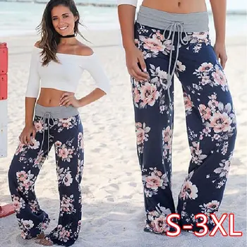 2020 Women's Pants Loose Floral Print Drawstring Casual Wide Leg Pants Female Spring Summer Trousers Long Sweatpants Plus Size
2020 Women's Pants Loose Floral Print Drawstring Casual Wide Leg Pants Female Spring Summer Trousers Long Sweatpants Plus Size